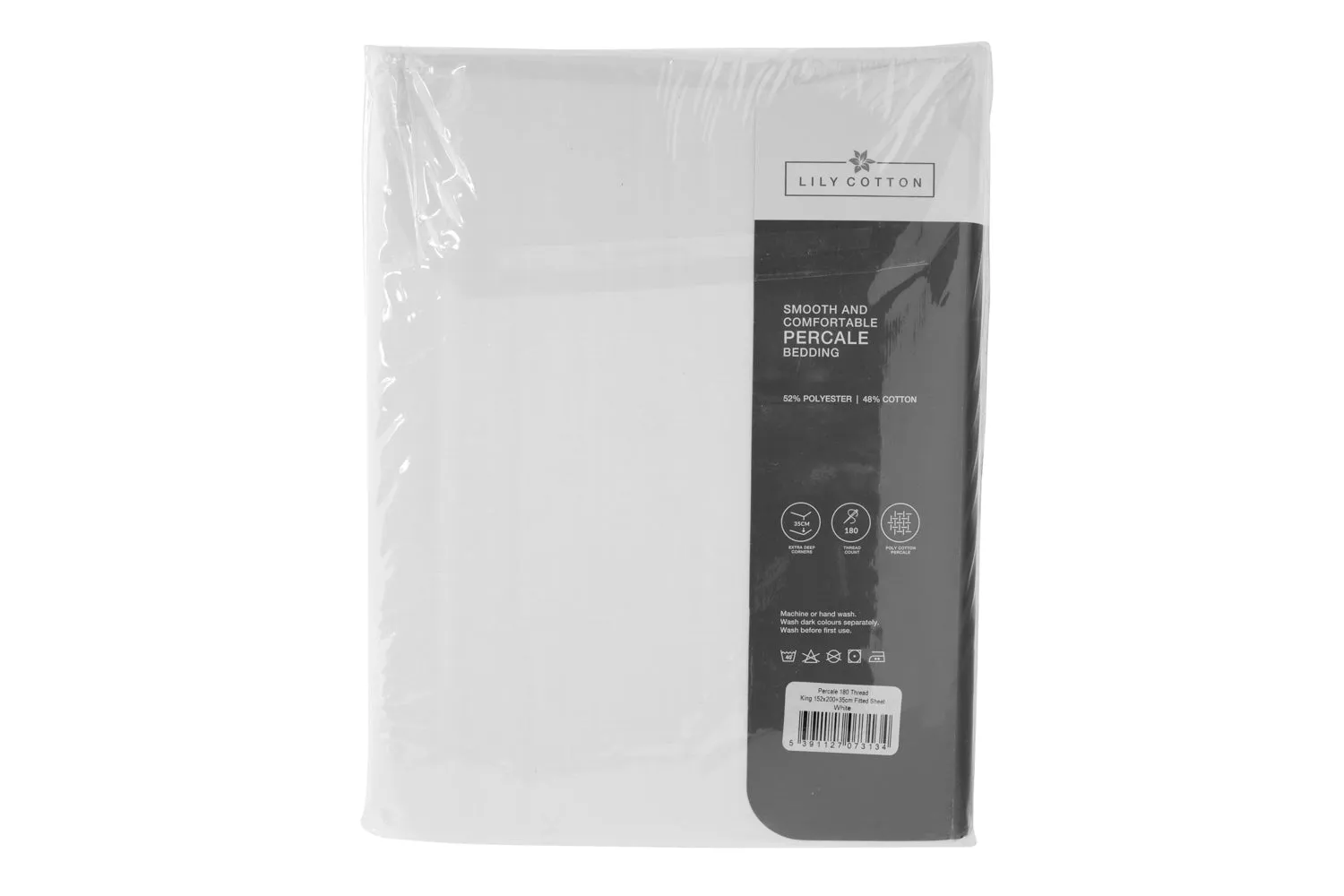 180 Thread Count Fitted Sheet | White | King