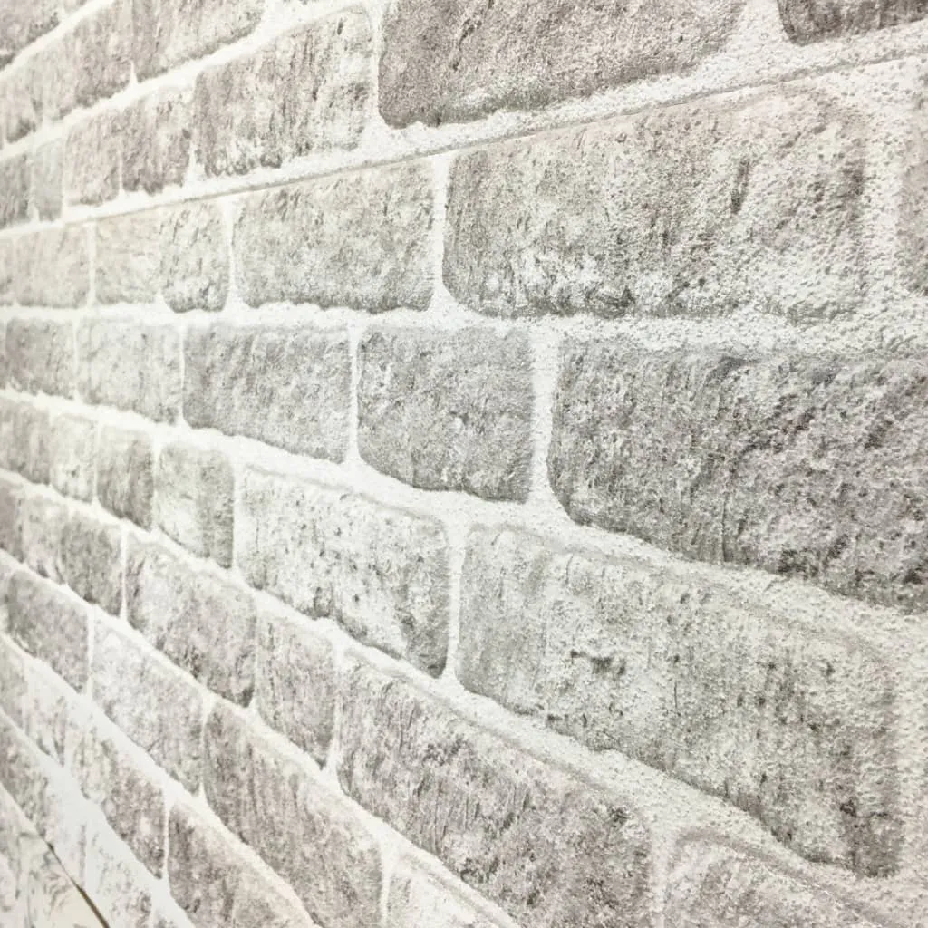 3D Wall Panels with Light Grey Brick Design 11 pcs EPS