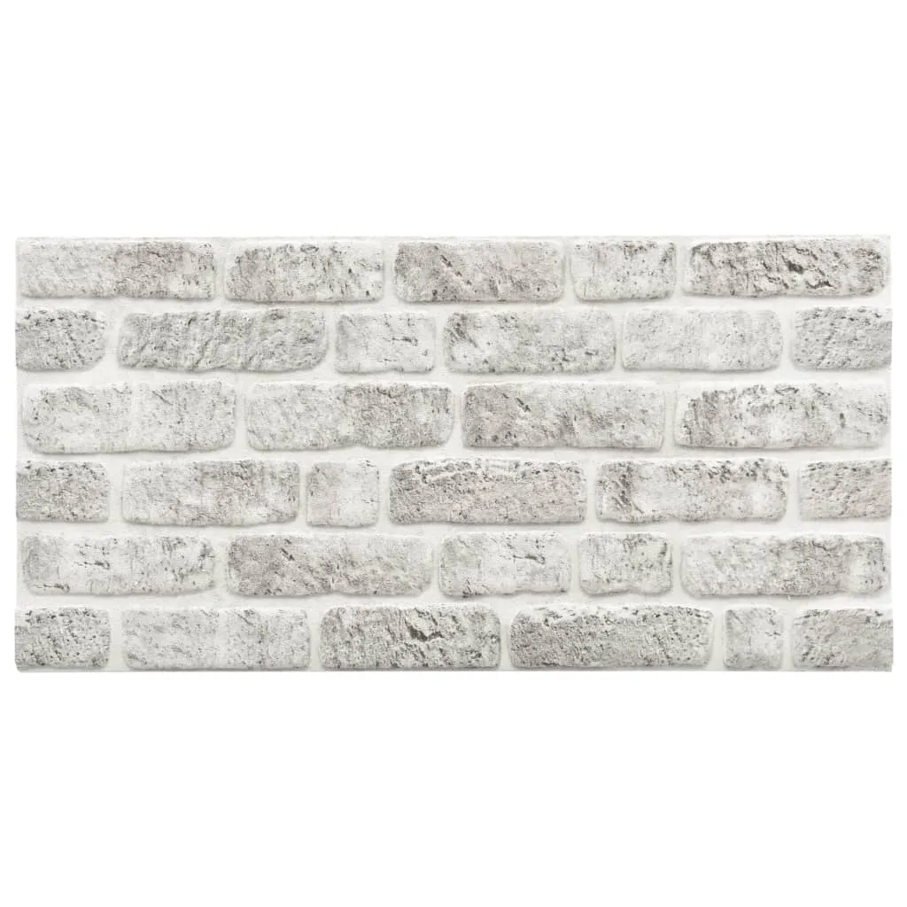 3D Wall Panels with Light Grey Brick Design 11 pcs EPS