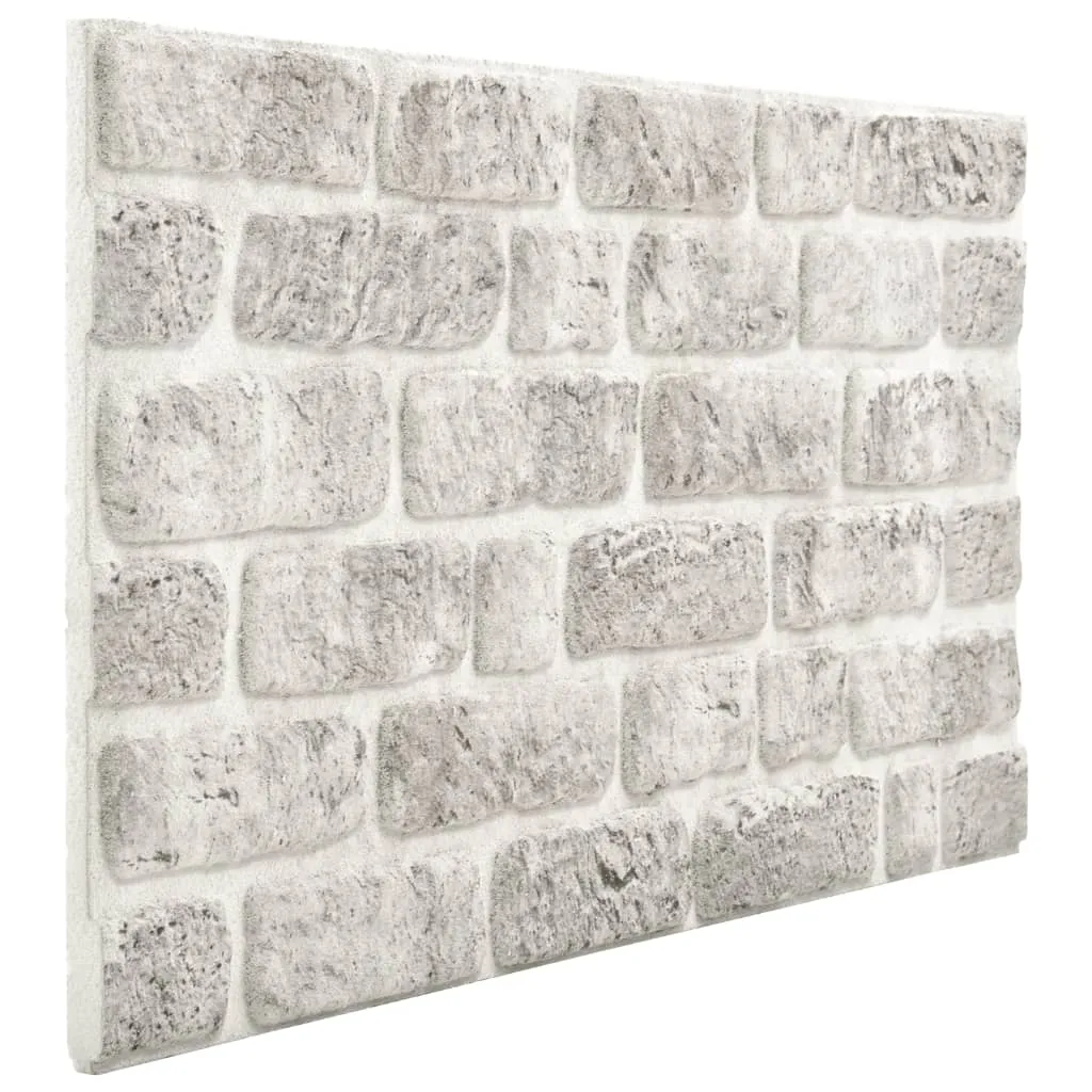 3D Wall Panels with Light Grey Brick Design 11 pcs EPS