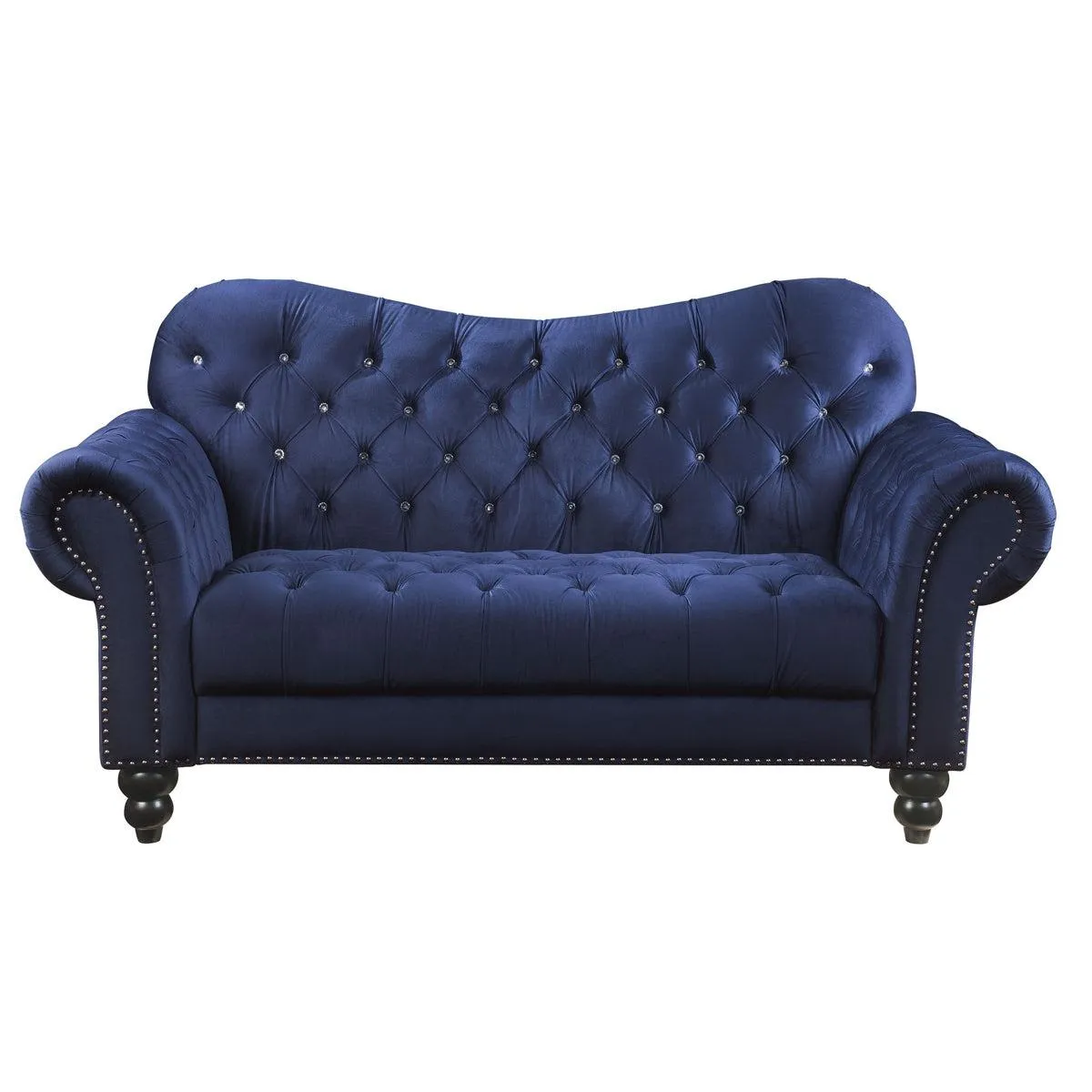 Acme Furniture Iberis Loveseat in Navy Velvet 53407