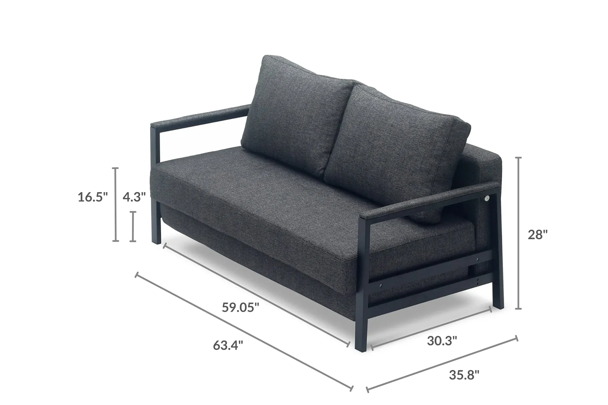 Alure 2 Seat Sofa Bed