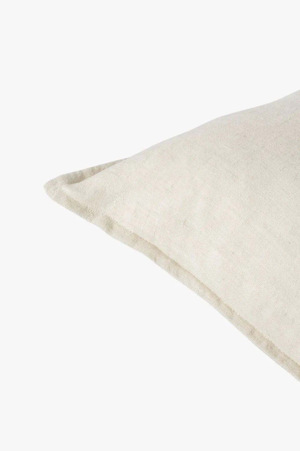 Arcadia Almond Beige Feather Inner 40x60cm Linen Cushion