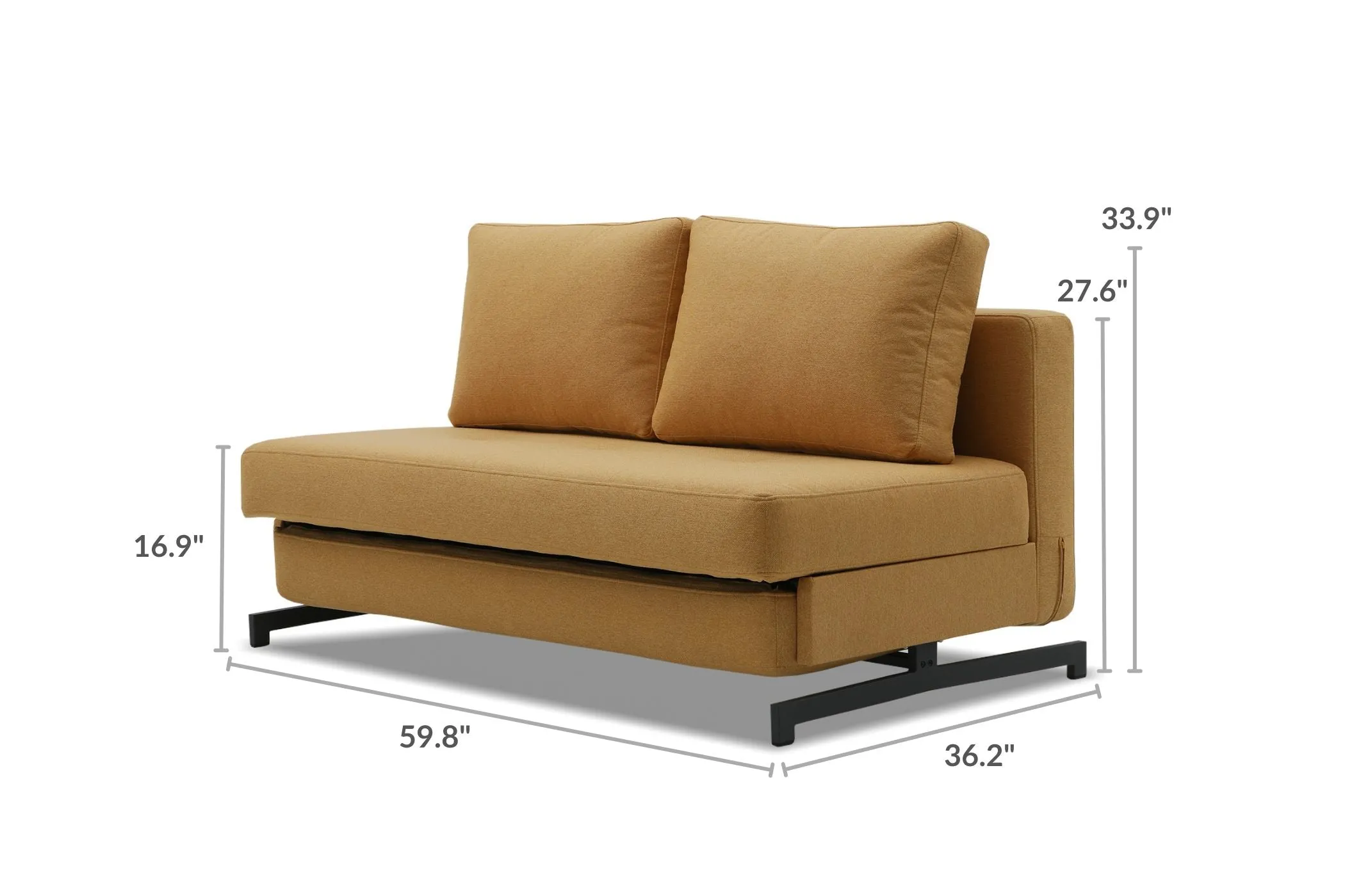 Bamton Armless Sofa Bed