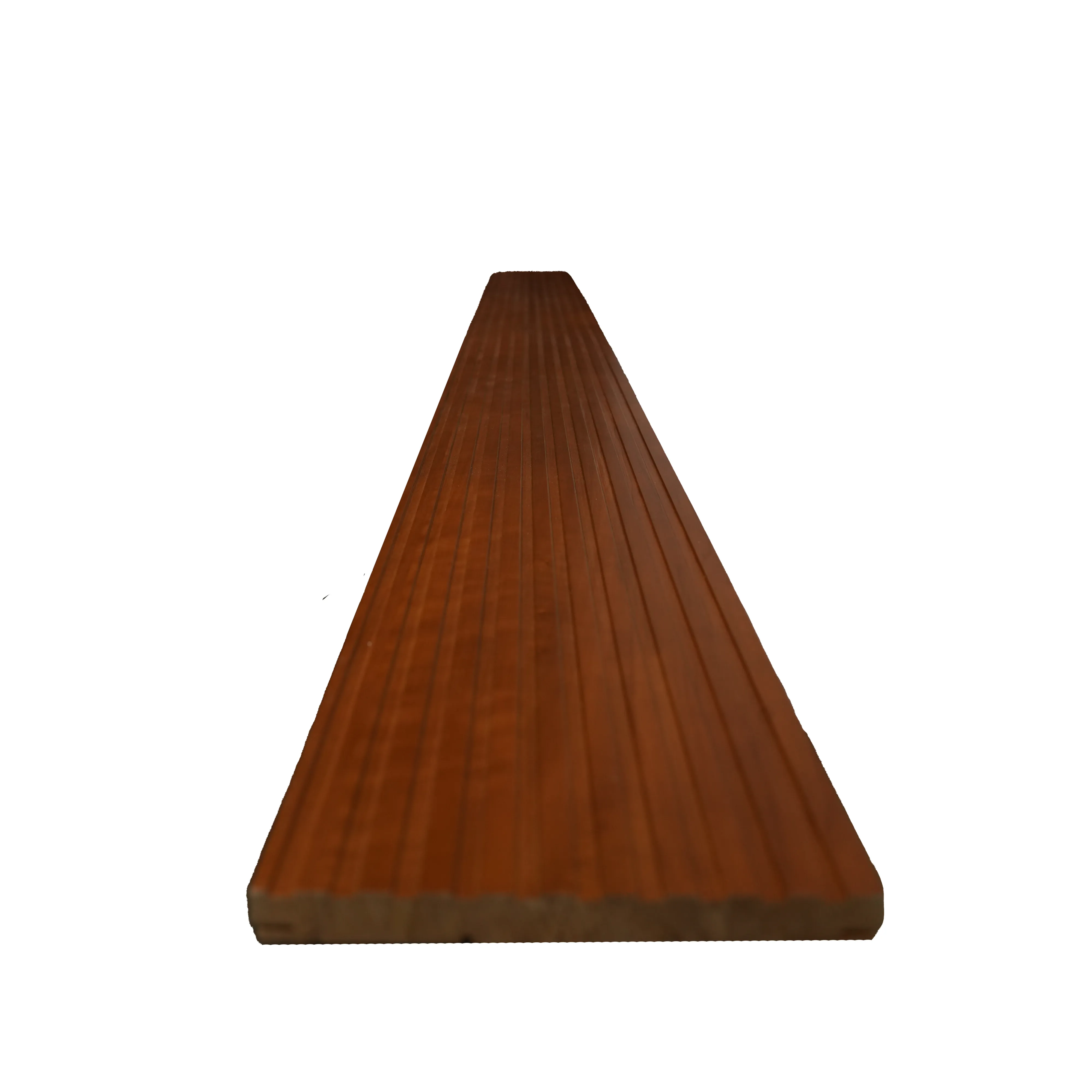 bingltd - 96" Long x 8" Wide Bevel Slat Wall Panel Carbonized Poplar Finished - 1 PC (WP-001-CP-UNF)