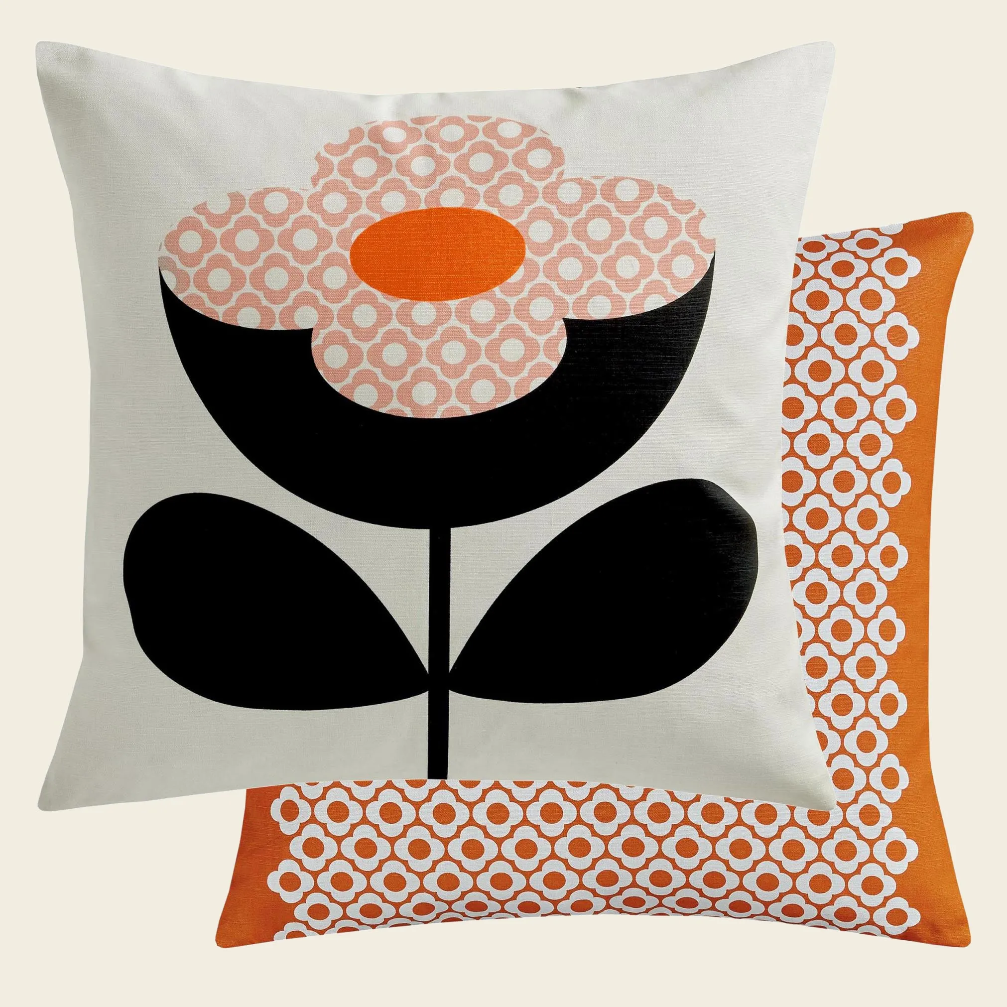 Buttercup Stem Persimmon Cushion