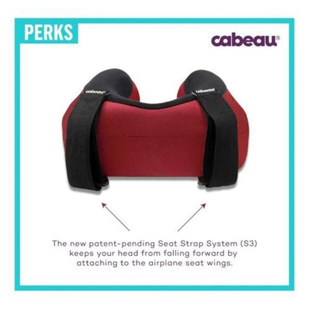 Cabeau Evolution® S3 Memory Foam Neck Travel Pillow Red