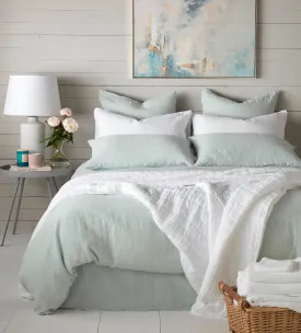 Duck Egg 100% Linen Duvet Cover