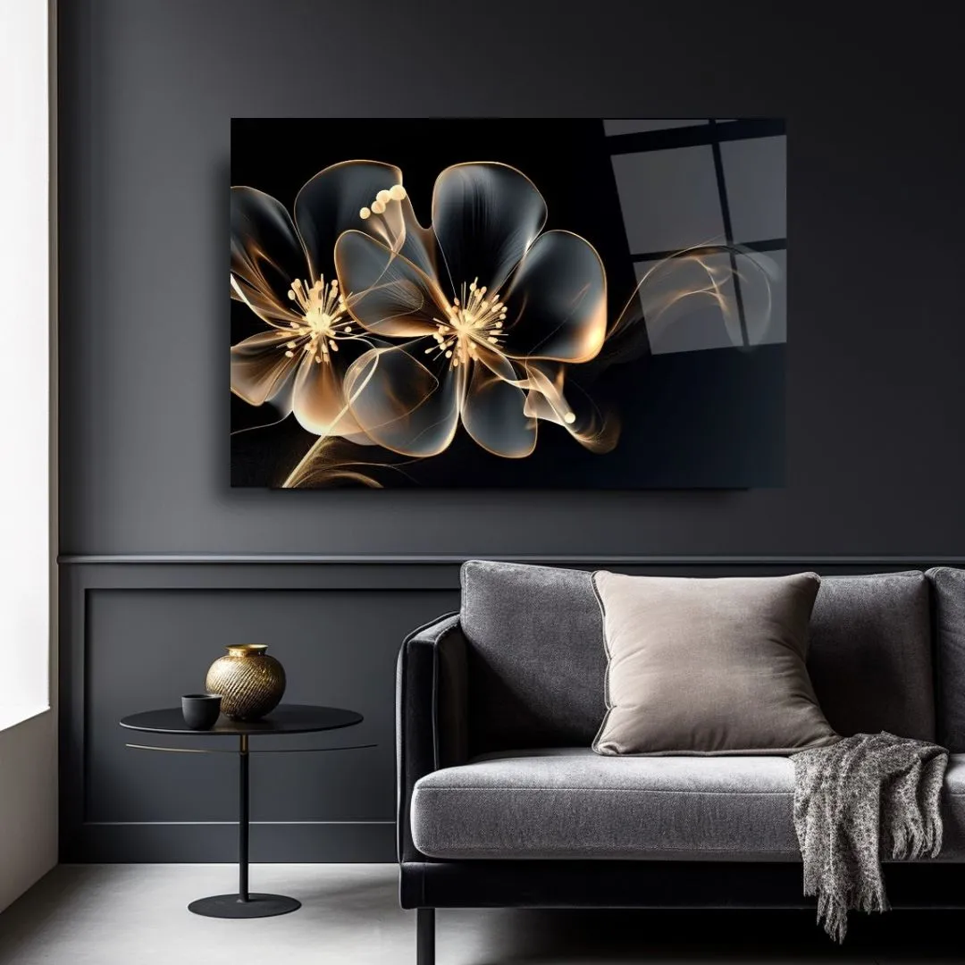 Ethereal Blossom Glass Wall Art