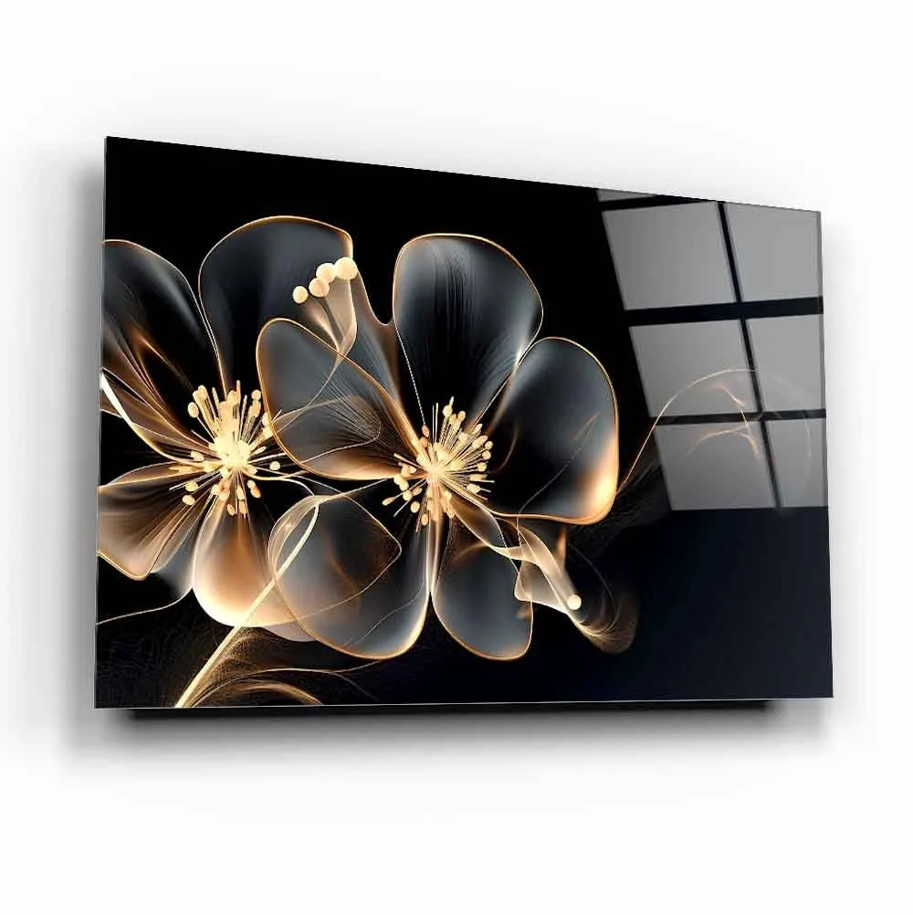 Ethereal Blossom Glass Wall Art