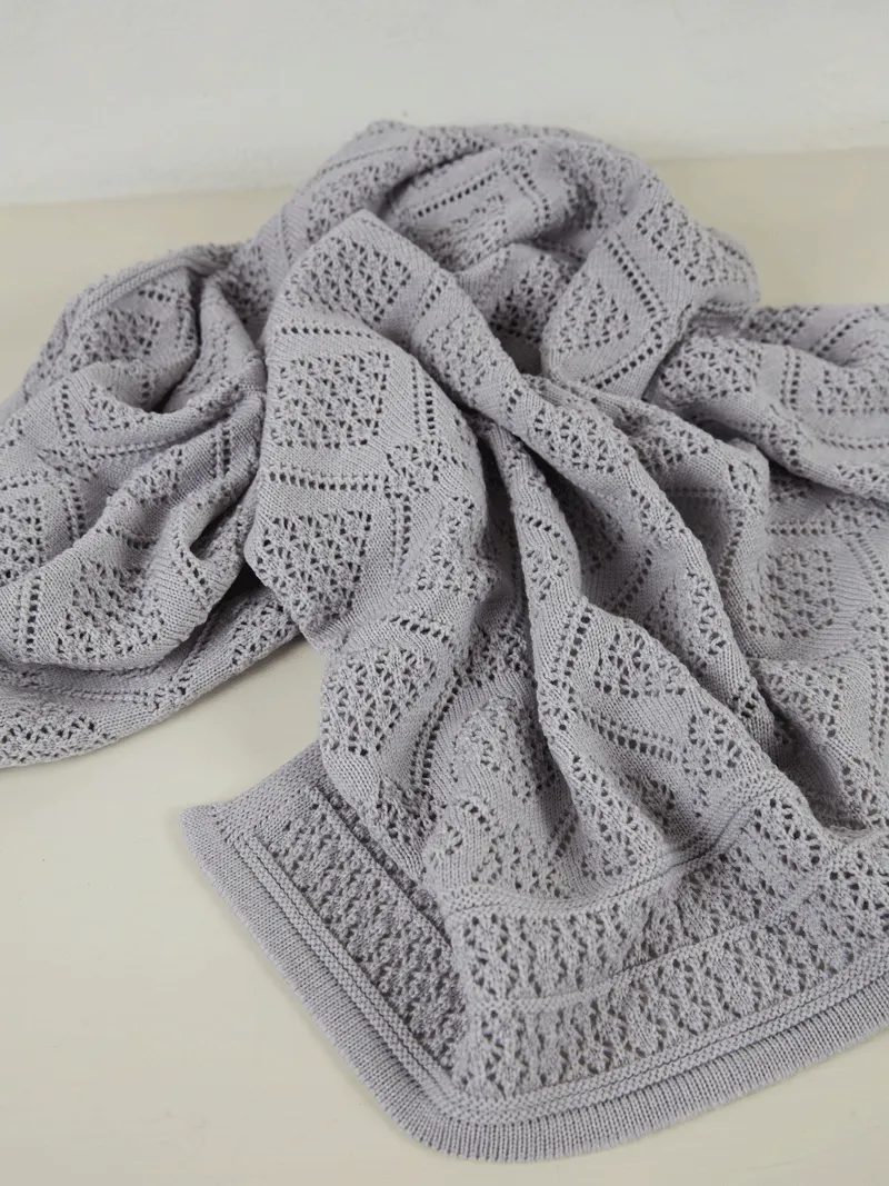 Geometric Baby Blanket | Grey