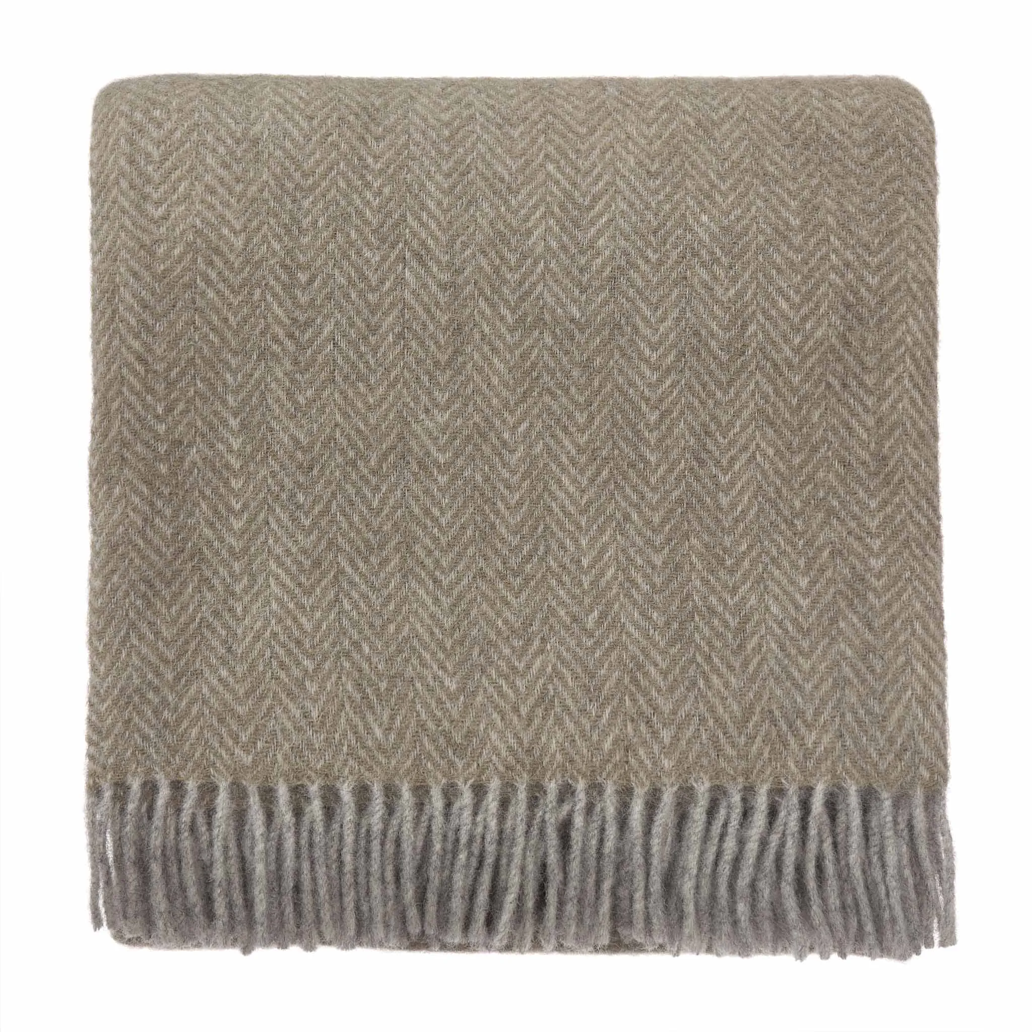 Gotland Sheri Blanket [Olive green/Grey]