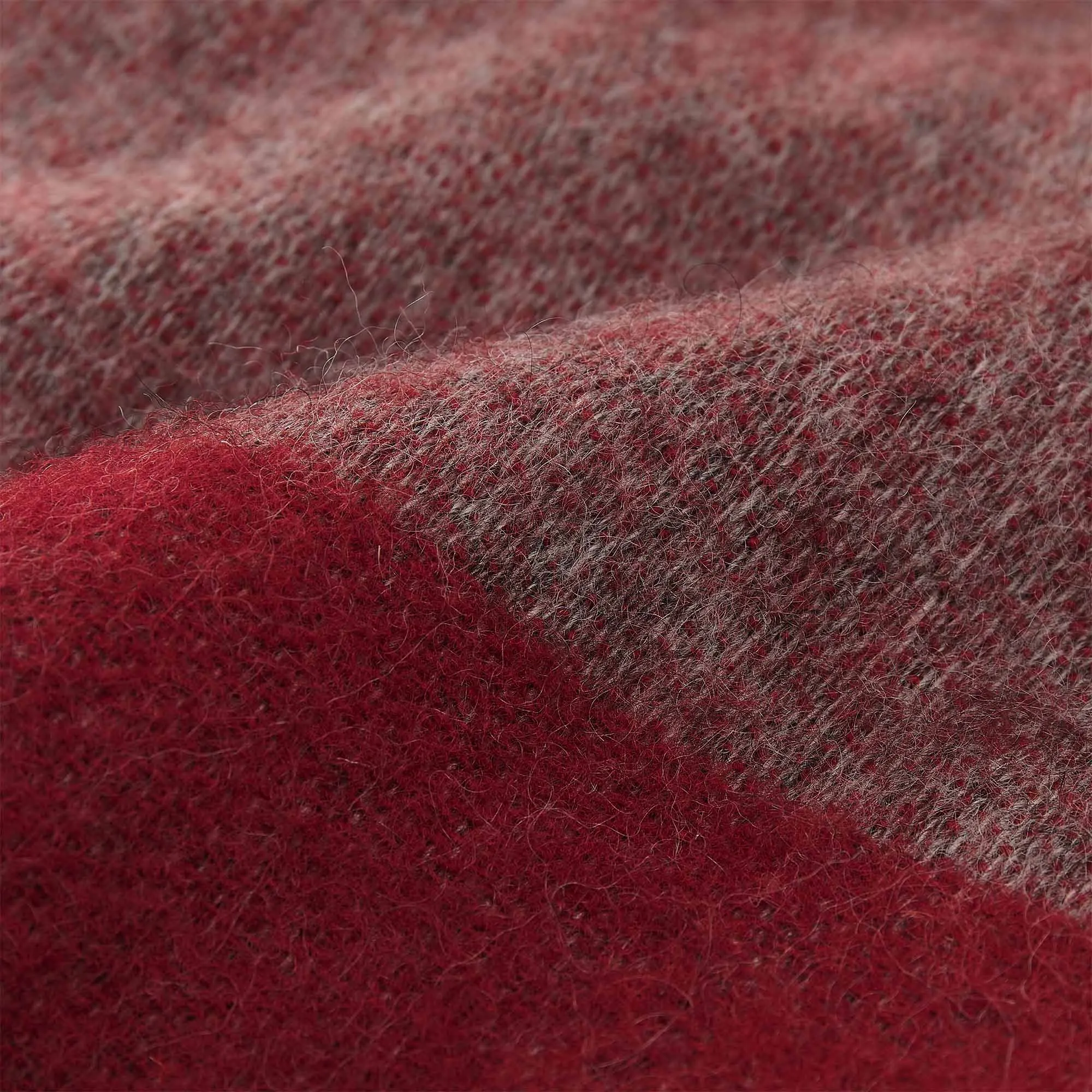 Karby Wool Blanket [Red/Grey]