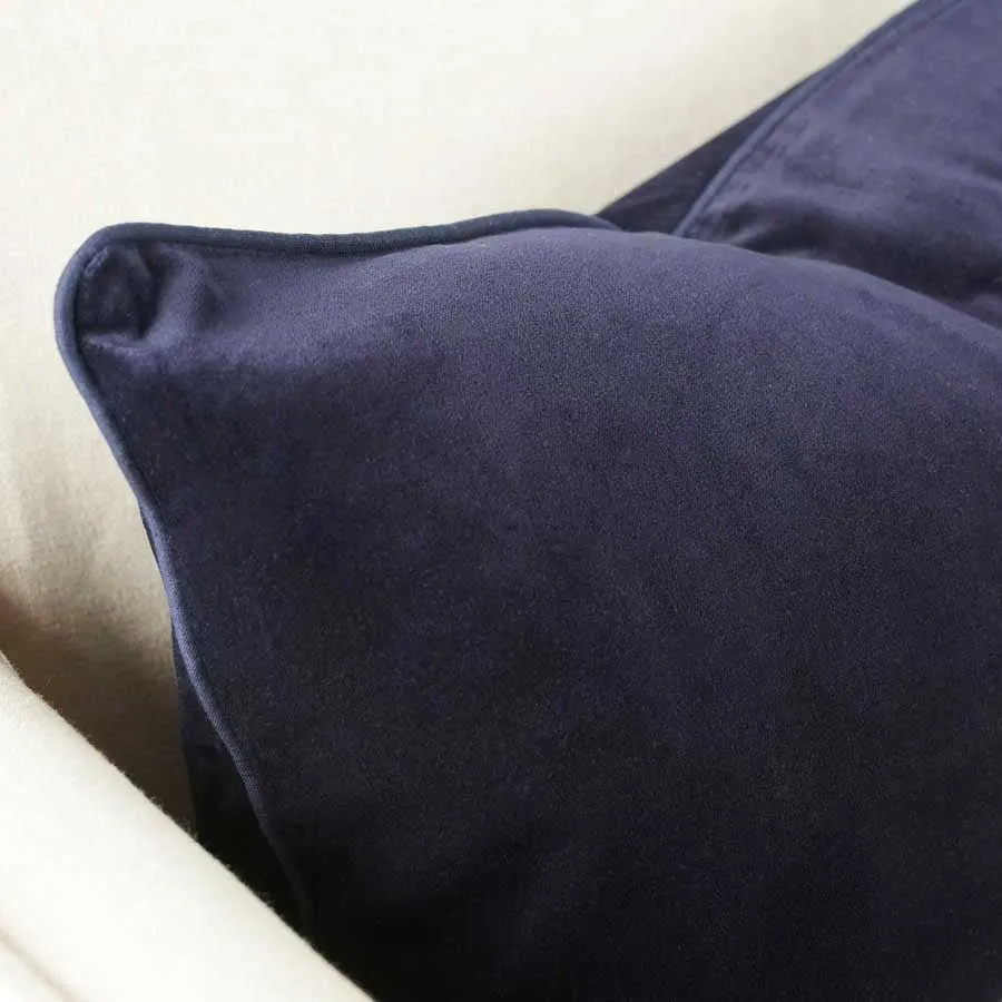 Lynette Velvet Cushion - Navy