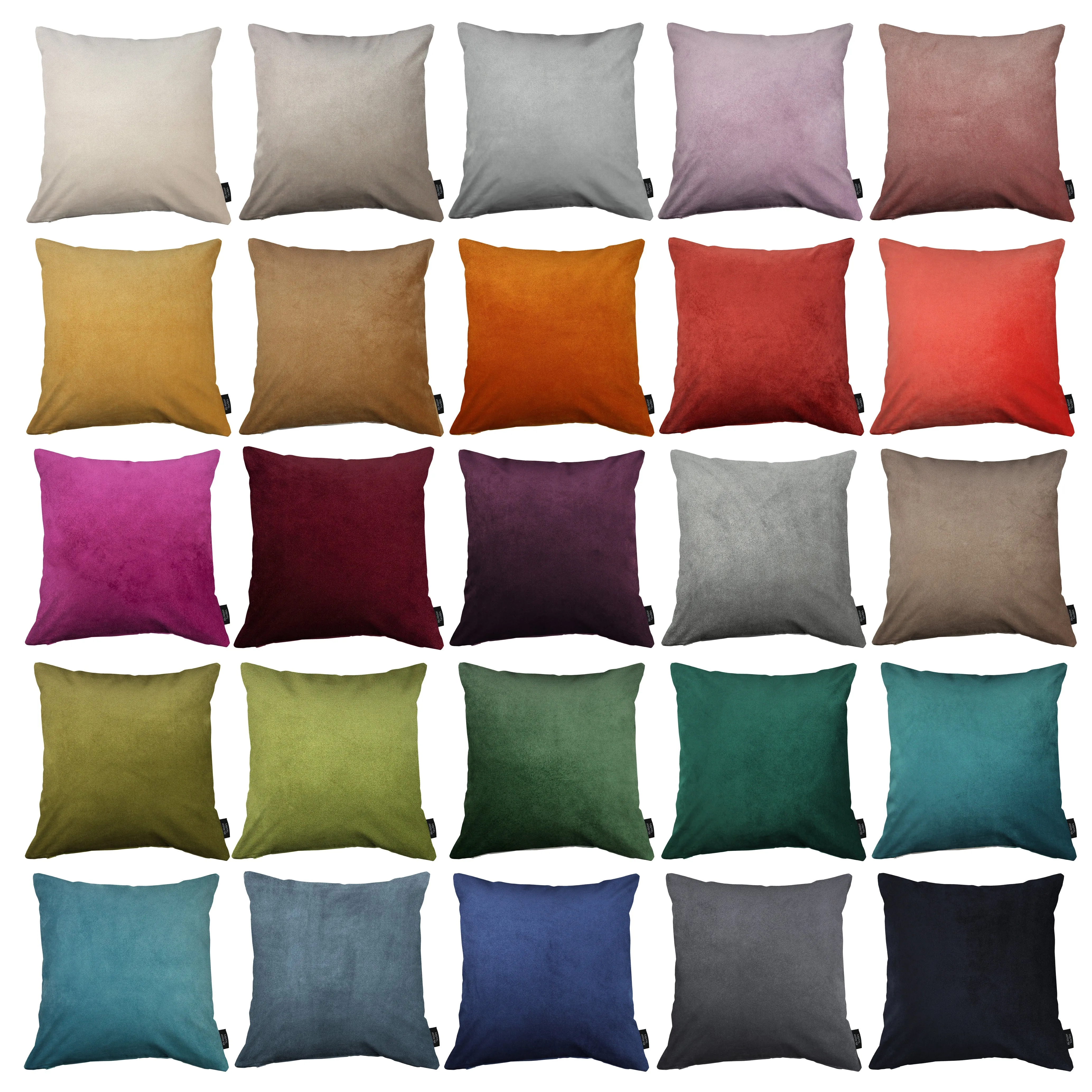 Matt Rust Red Velvet Modern Look Plain Cushion