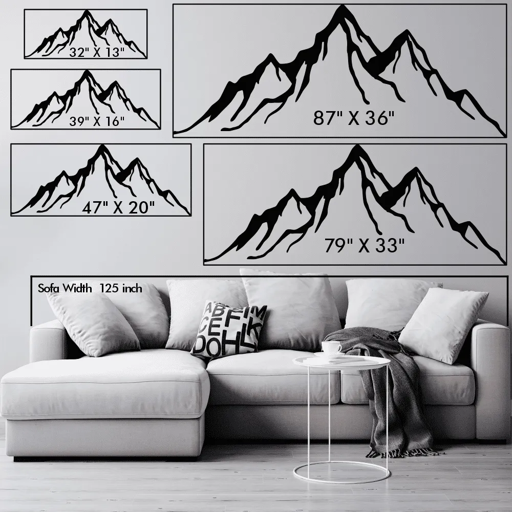 Metal Mountain Wall Decor