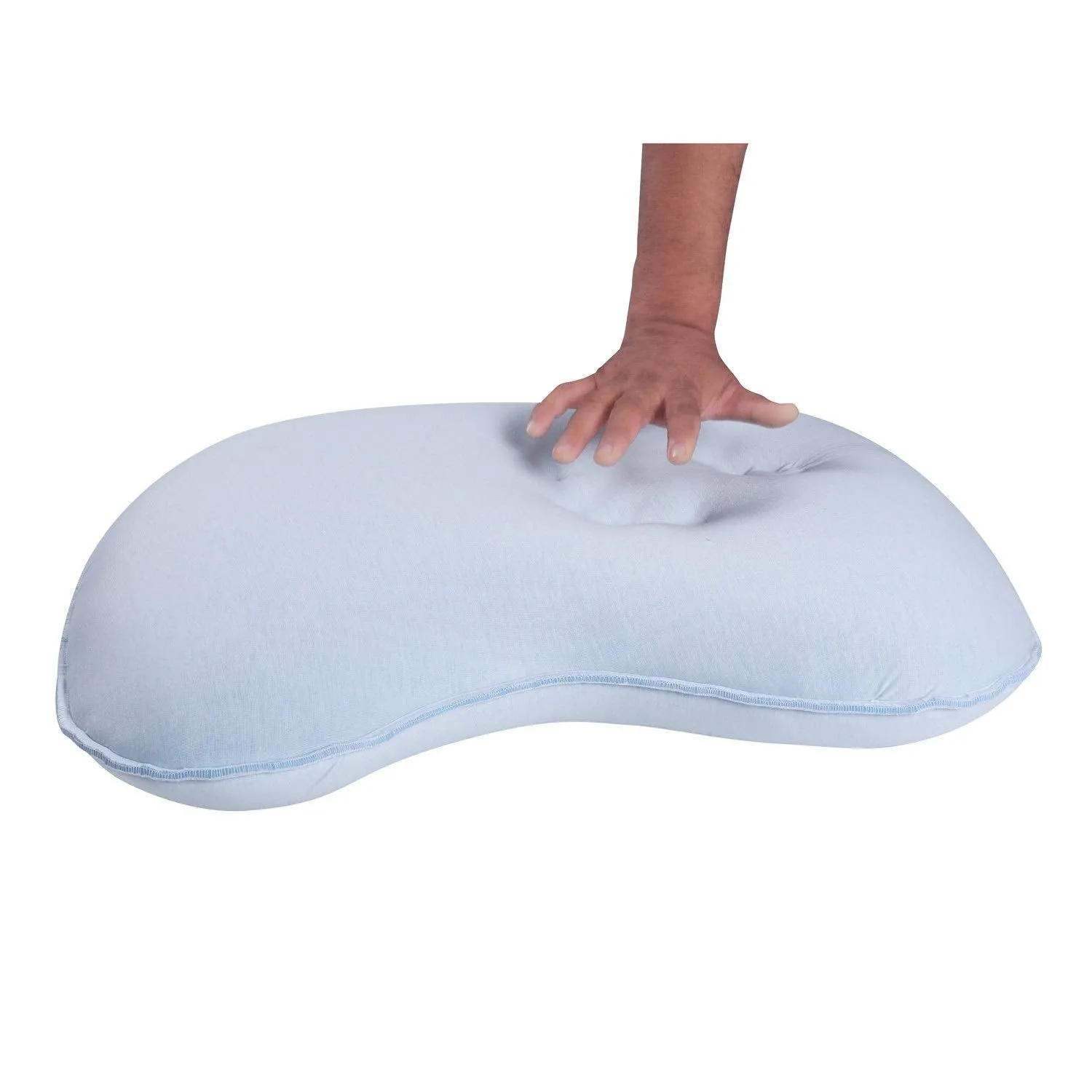 METRON Pillow for Side Sleepers | Thick | Filled with Shredded Memory Foam Soft Chips | Special Design | with Washable Cover | Pack of 1