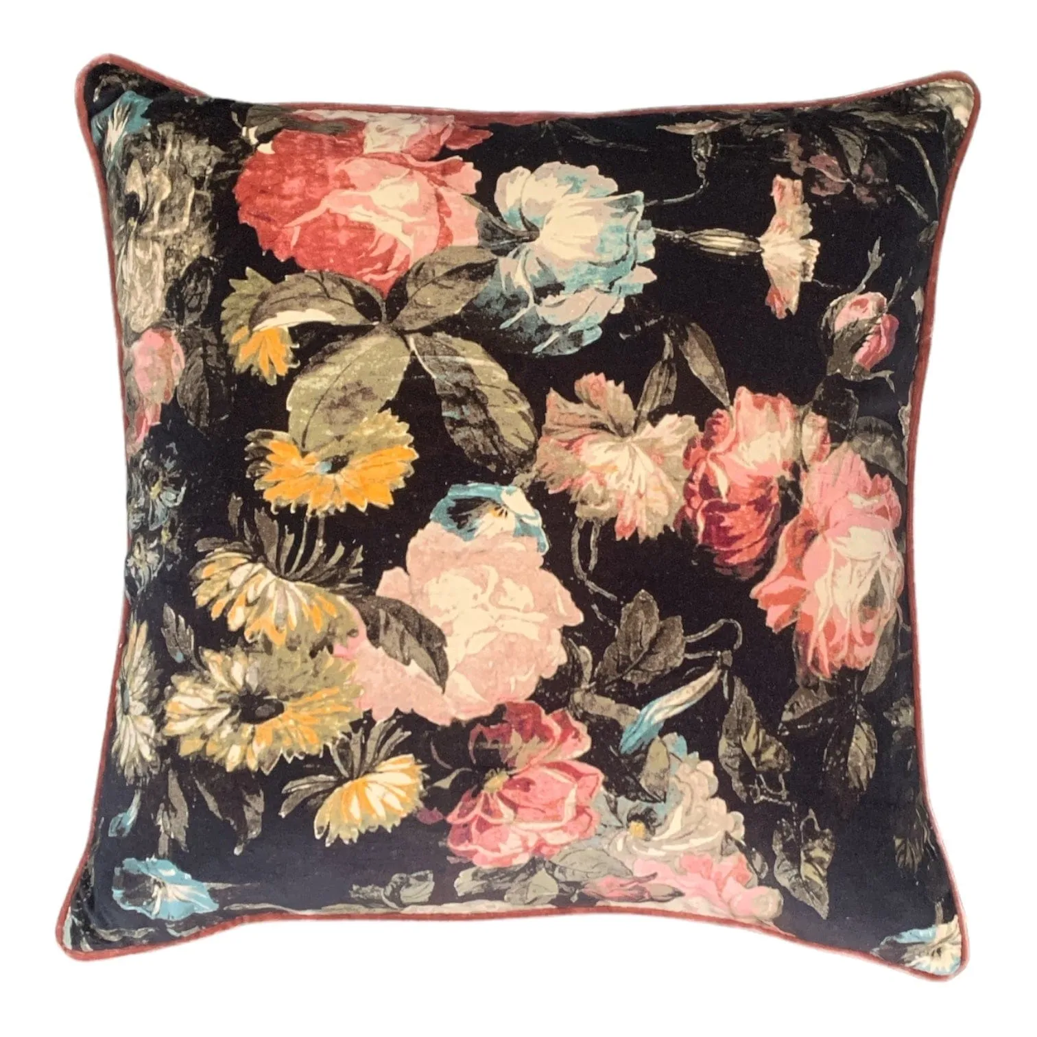 Midnight Garden 60x60cm Piped Cushion