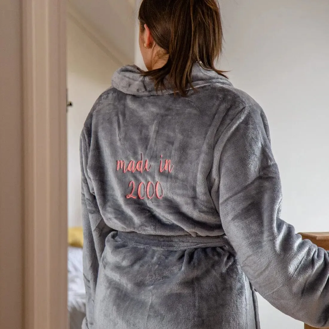 Personalised Back of Robe So Soft Bathrobe