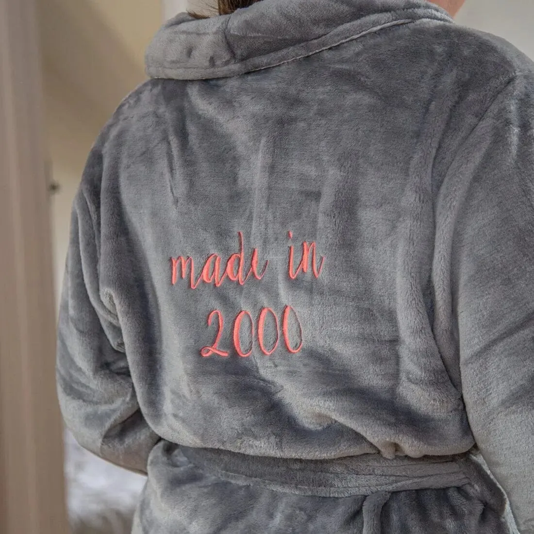 Personalised Back of Robe So Soft Bathrobe