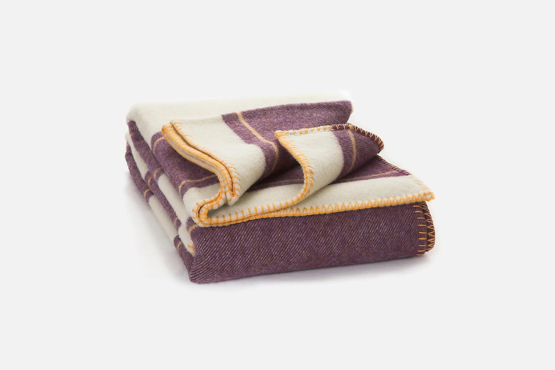 Purple Lacken Irish Wool Bed Blanket