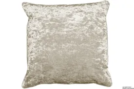 Serenity Crushed Velvet Cushion - Pearl