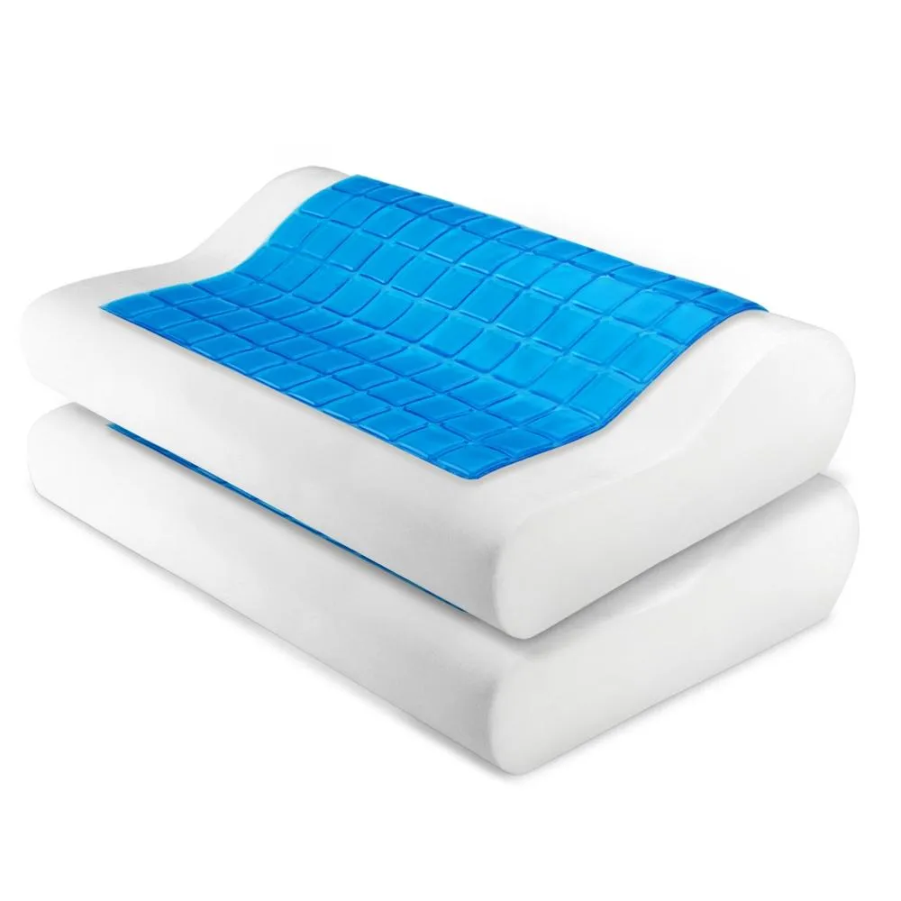 Set of 2 Cool Gel Memory Foam Pillows