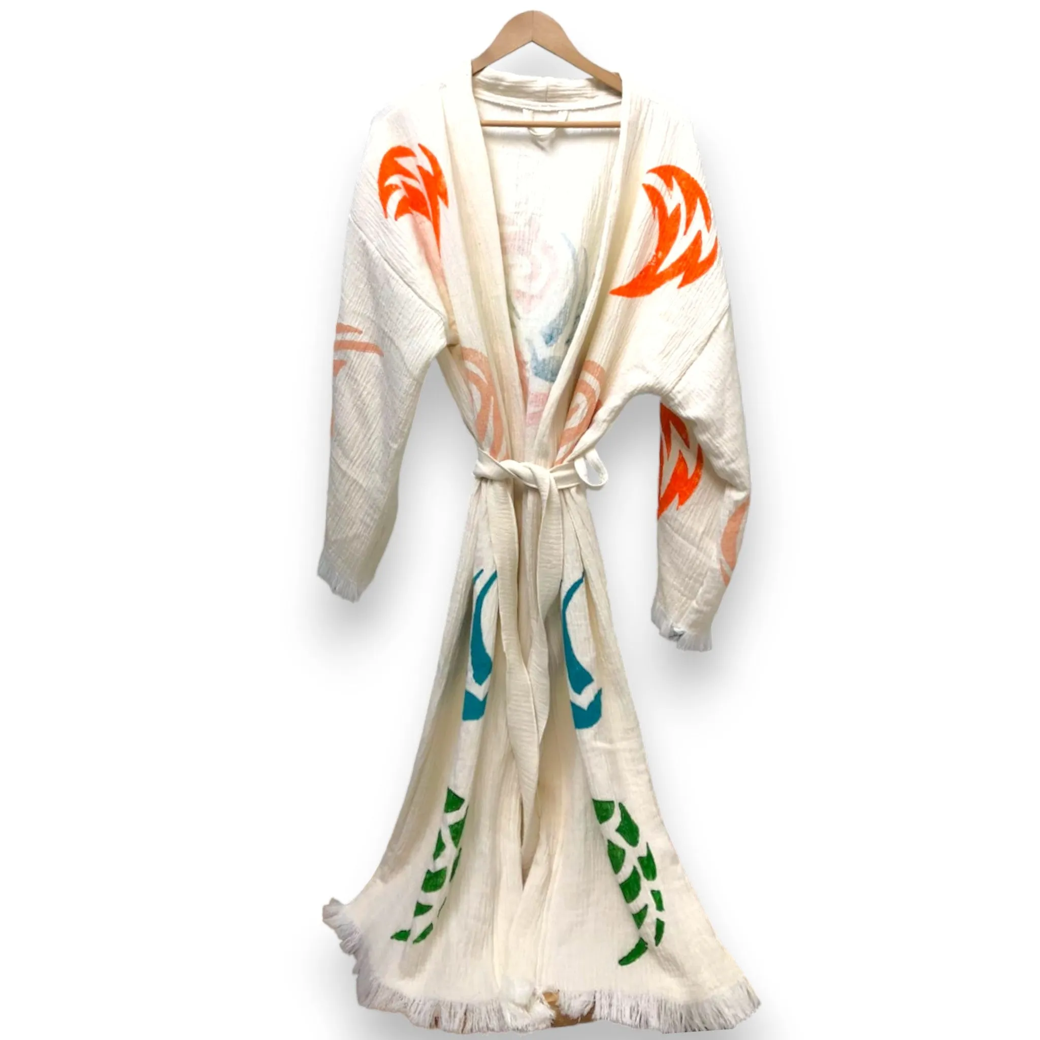 Turkish Towel Kimono Kaftan Bathrobe - Beach Kimono