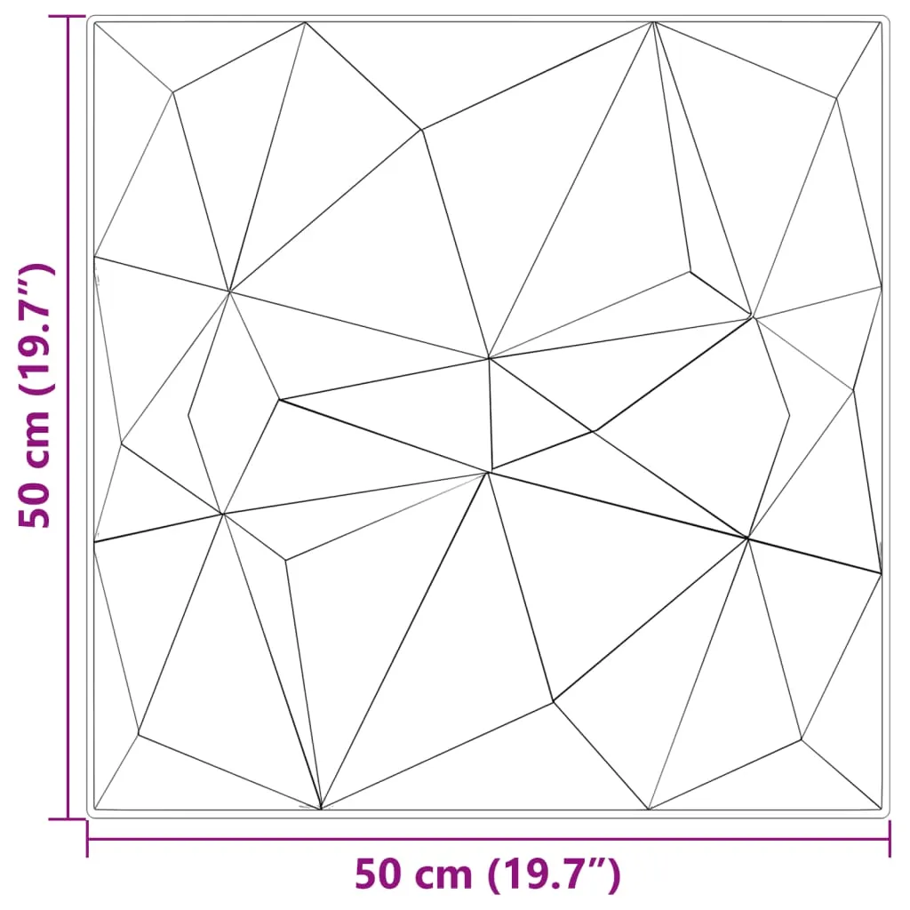 Wall Panels 12 pcs Green 50x50 cm XPS 3 m² Diamond