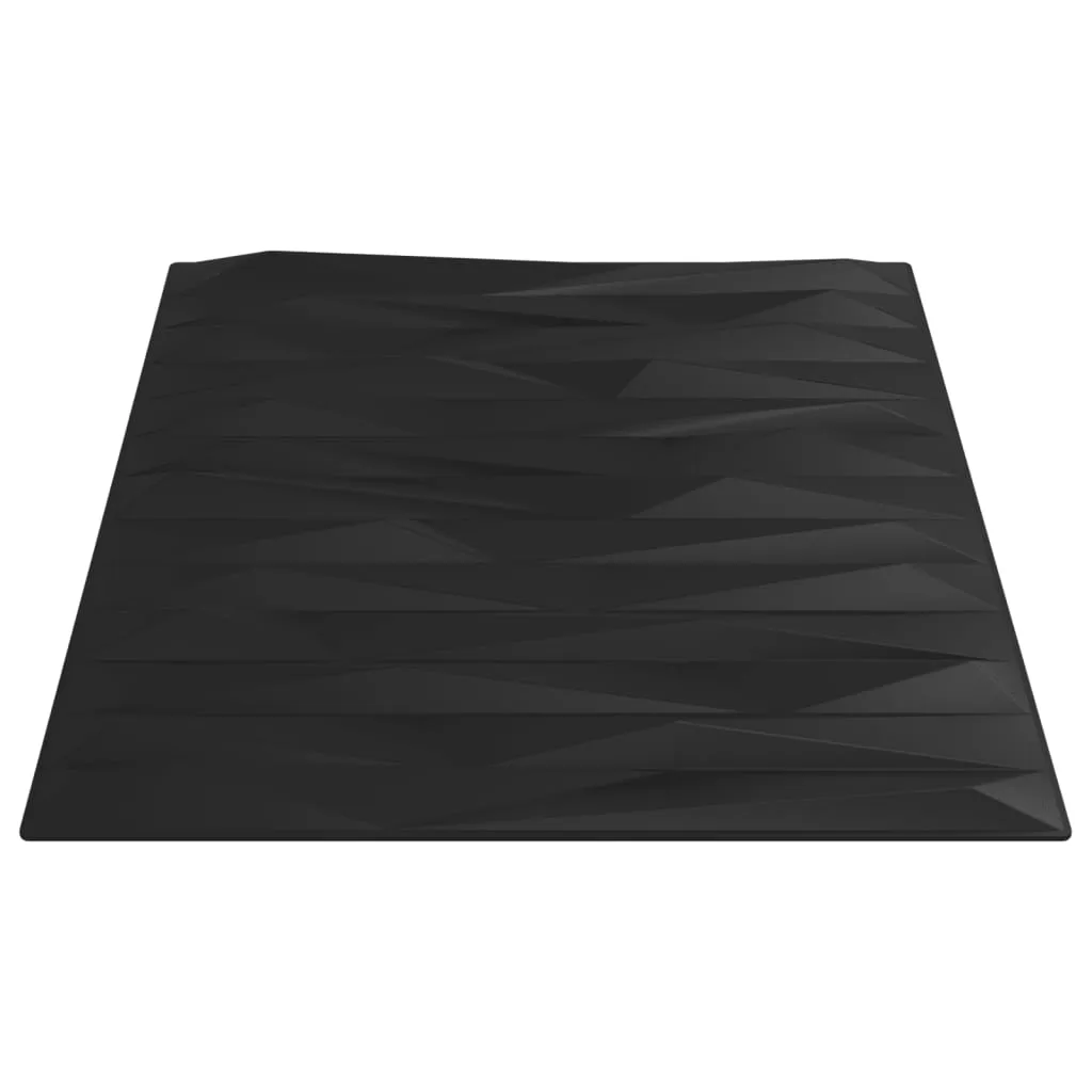 Wall Panels 24 pcs Black 50x50 cm EPS 6 m² Stone